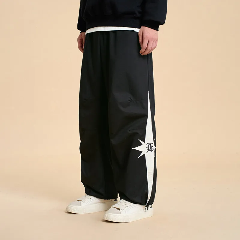 BONELESS Casual Pants Unisex Black-3