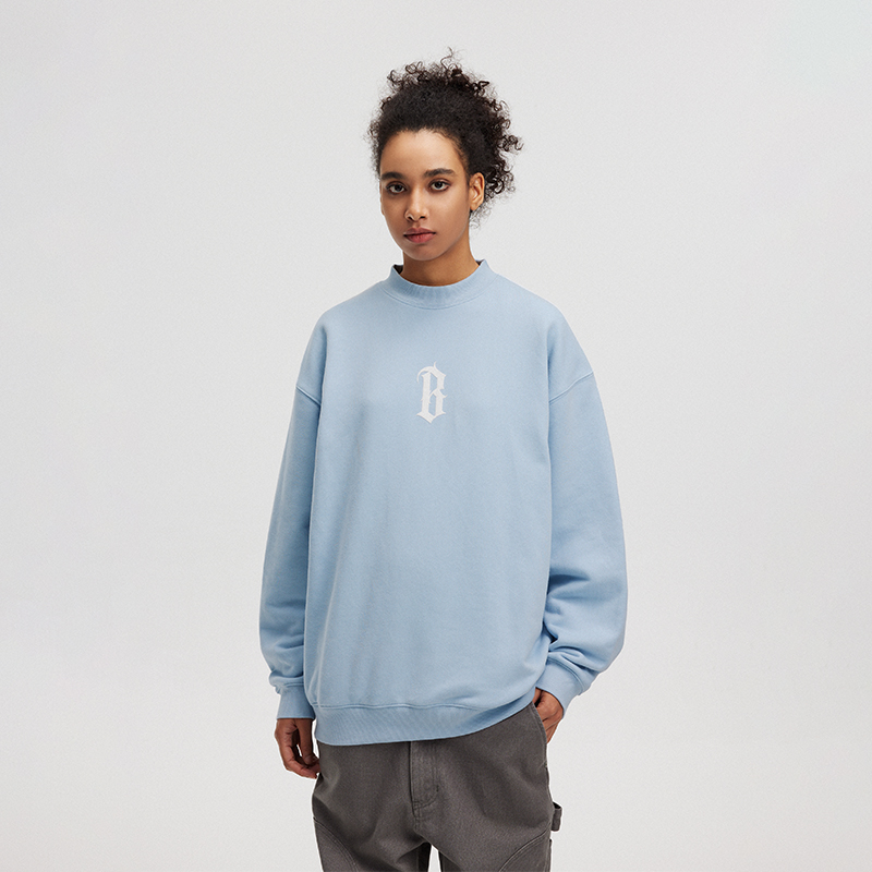 BONELESS Sweatshirts Unisex Sky Blue S - POIZON