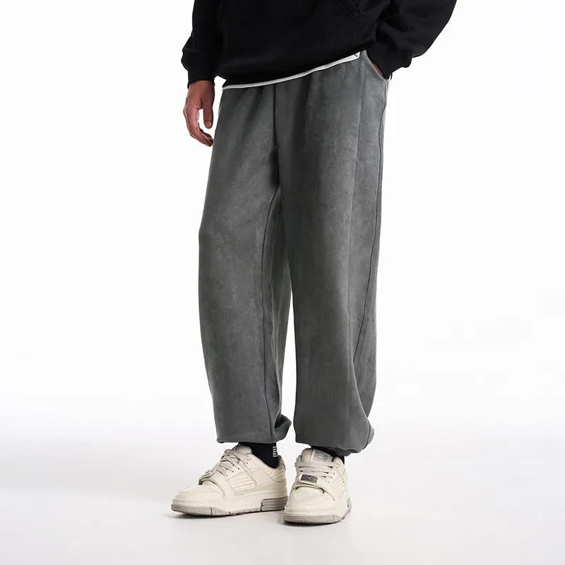 BONELESS Casual Pants Unisex Dark Gray-3