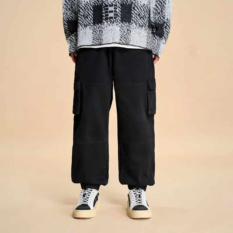 BONELESS Cargo Pants Unisex Dark Gray-4