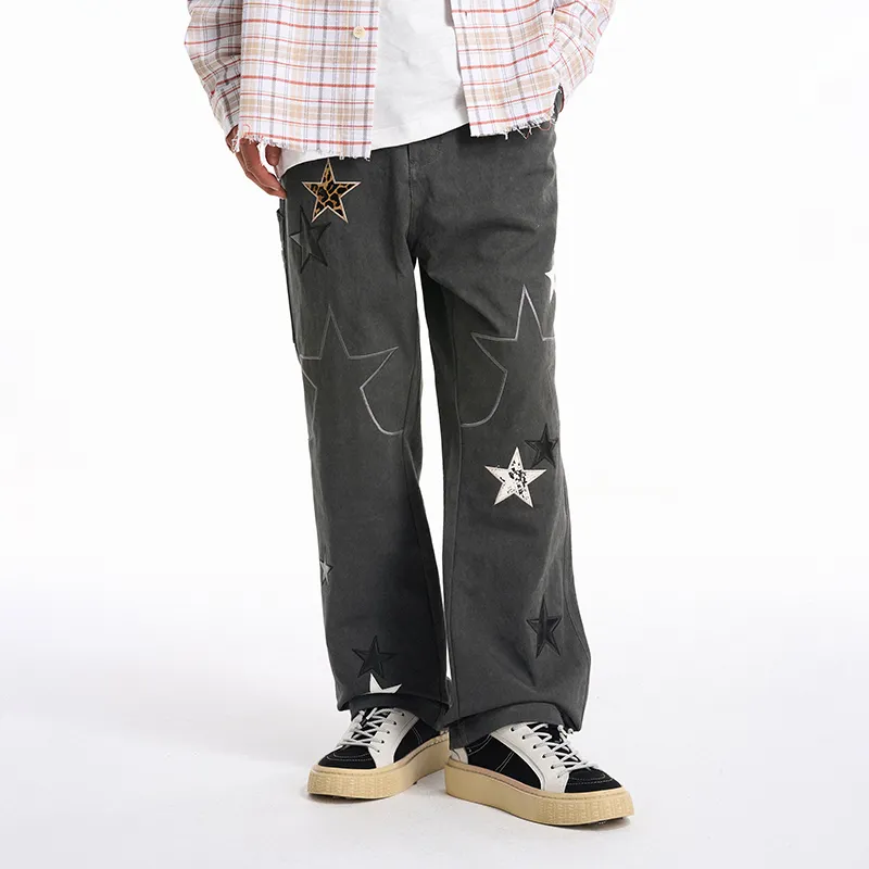 BONELESS Casual Pants Unisex Washable Ink Black-3
