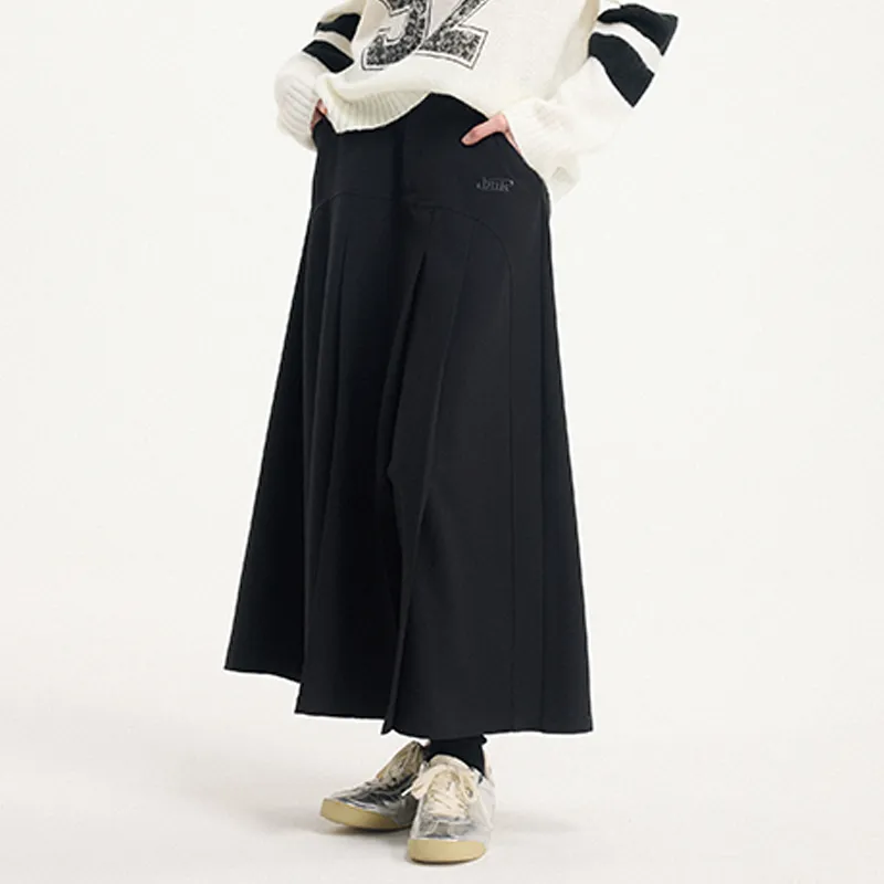 BONELESS Casual Long Skirt Women's Black-3
