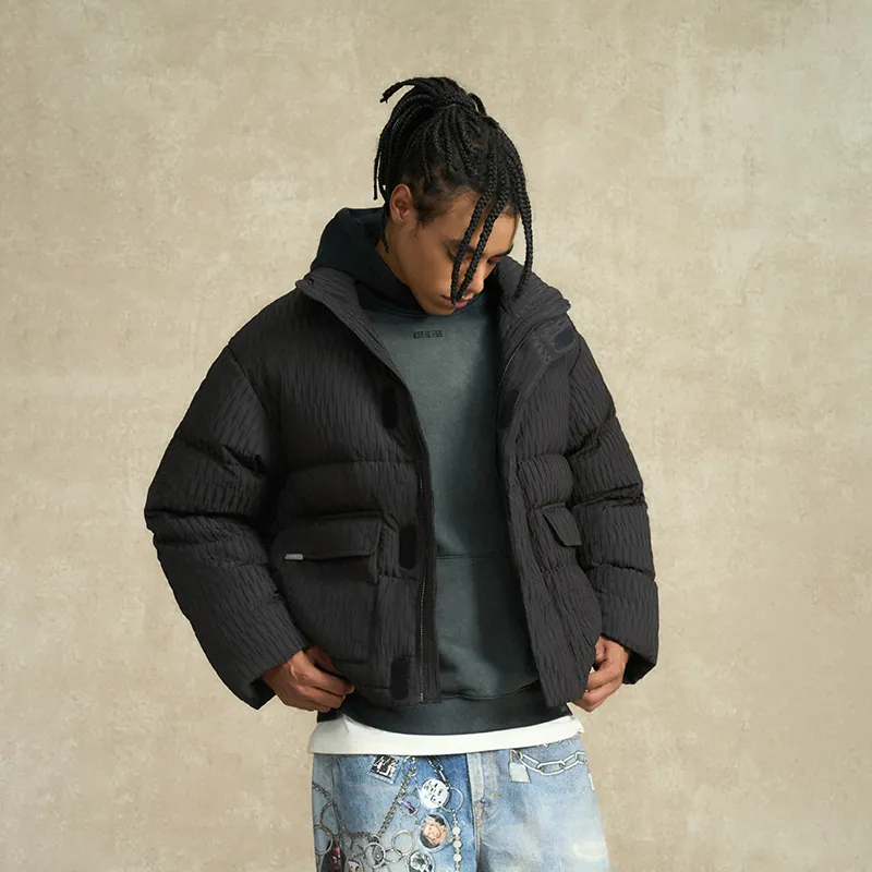 BONELESS Down Jacket Unisex Black-4