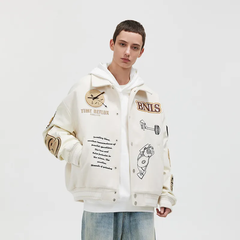 BONELESS Baseball Jacket Unisex-2
