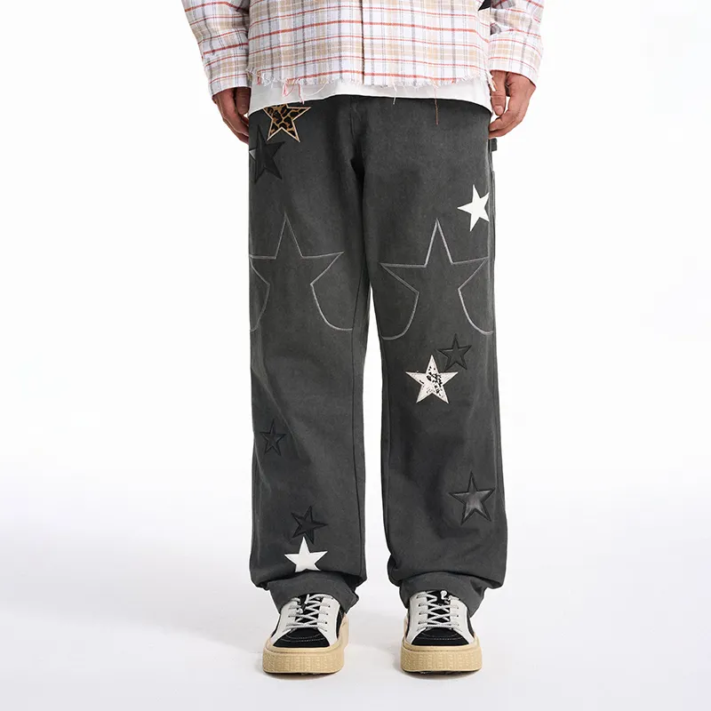 BONELESS Casual Pants Unisex Washable Ink Black-2