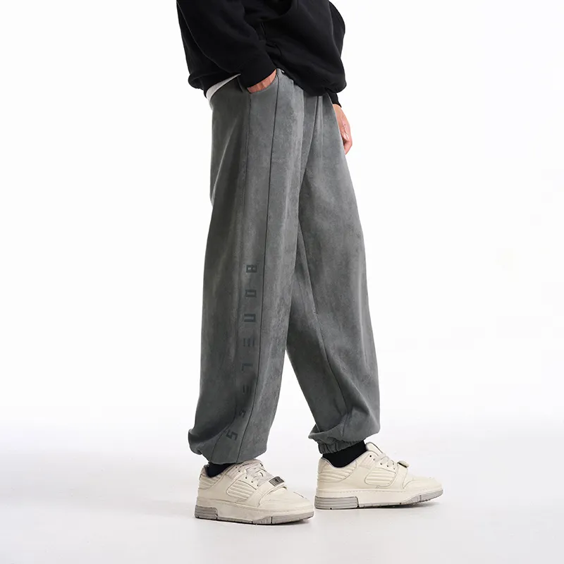 BONELESS Casual Pants Unisex Dark Gray-4