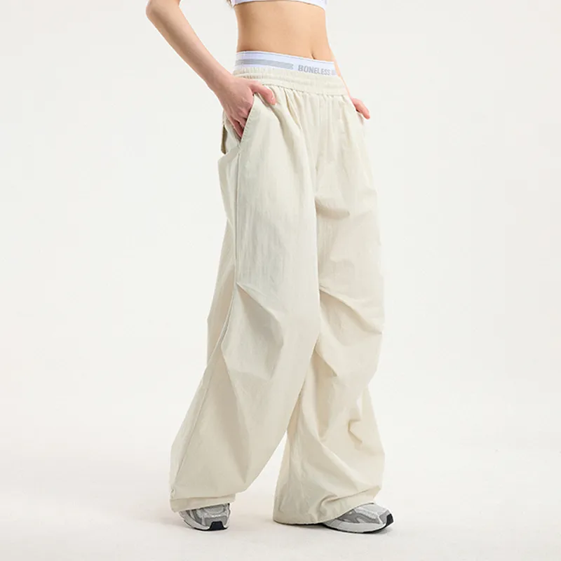 BONELESS Casual Pants Women's Beige Apricot-4