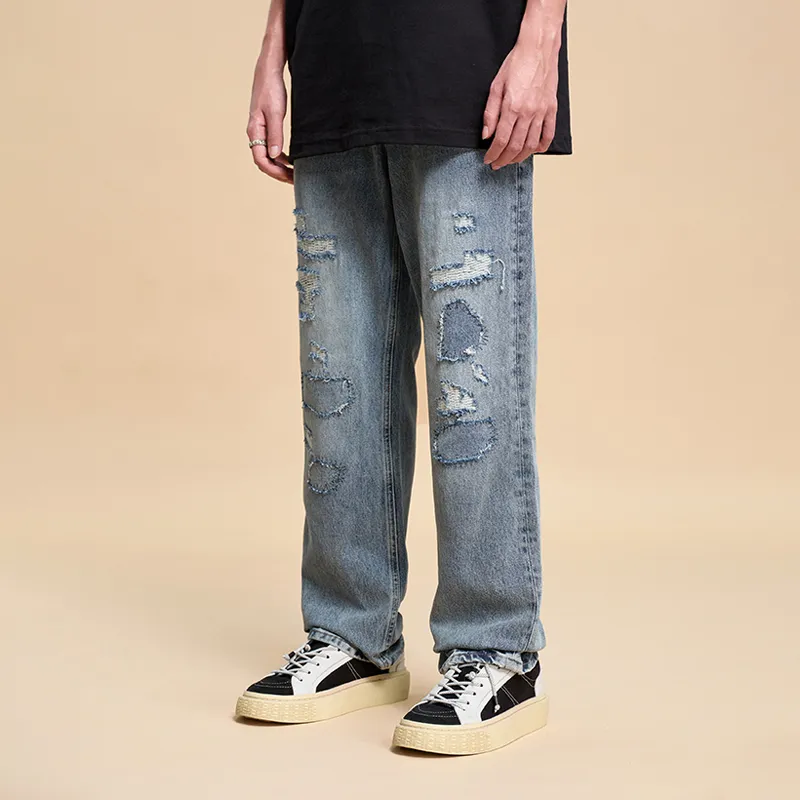BONELESS Jeans Unisex Washed Blue-4