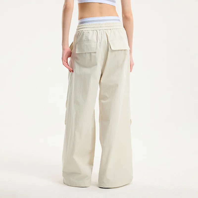 BONELESS Casual Pants Women's Beige Apricot-5
