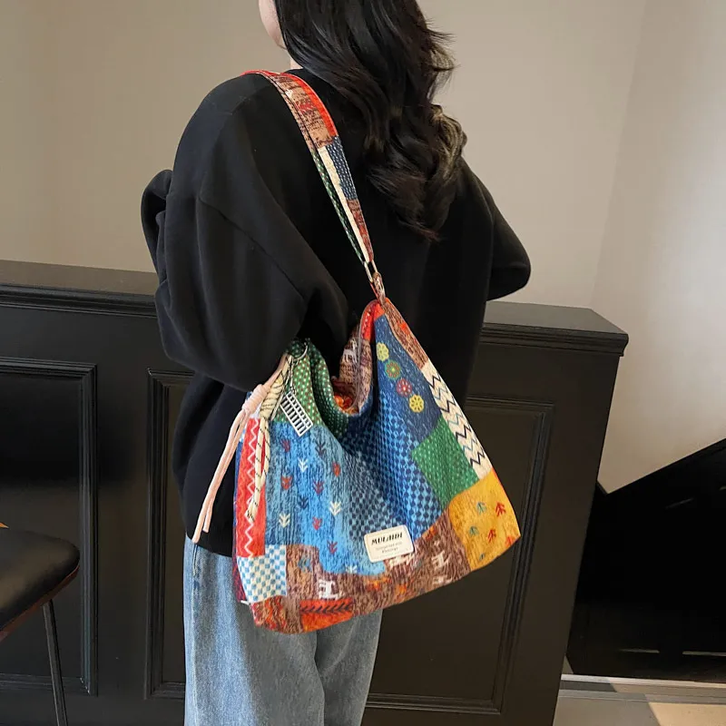 NOMK Canvas Bag Shoulder Bags Women's Multicolor-3