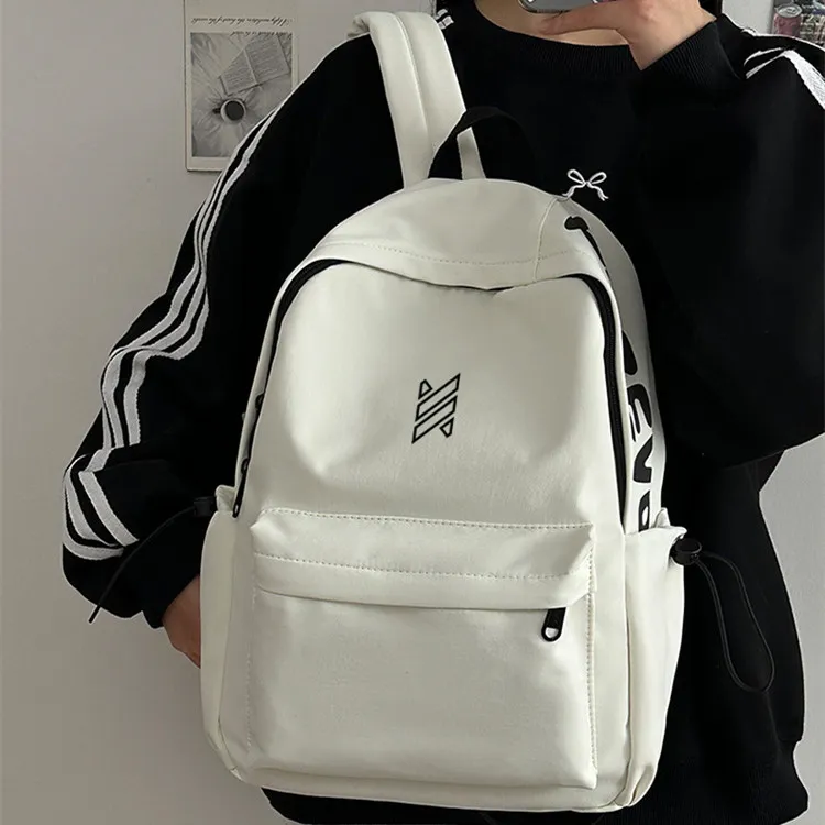 NOMK Nylon Backpack Unisex White/Pink/Black/Red/Green/Orange-2