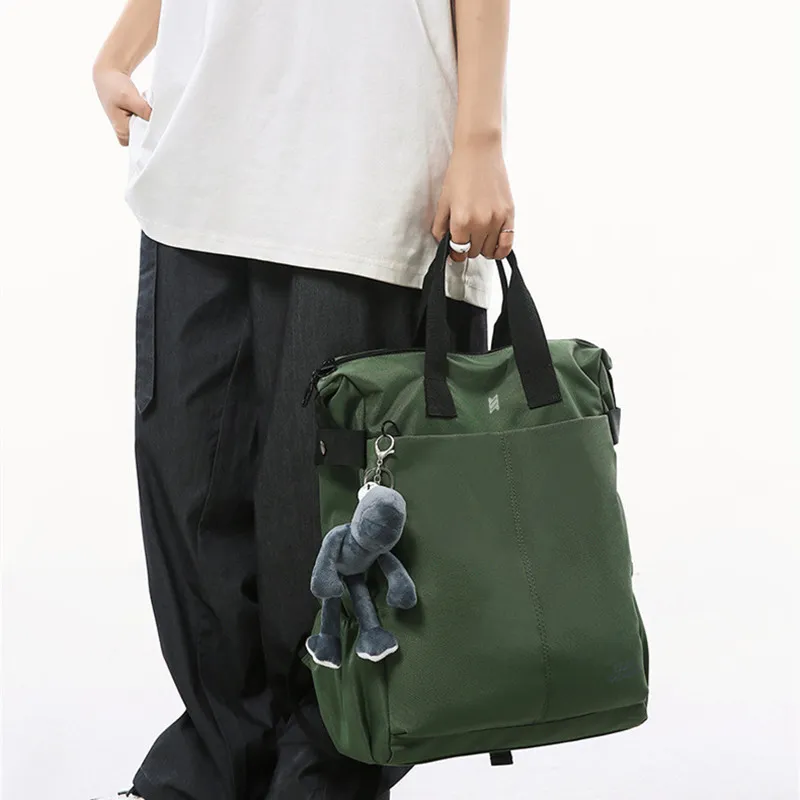 NOMK Oxford Backpack Backpack Backpack Travel Bag Unisex Black/Green/Khaki/Gray-6