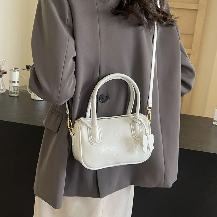 NOMK PU One Shoulder Handbag Women's Blue/Black/Pink/White-17