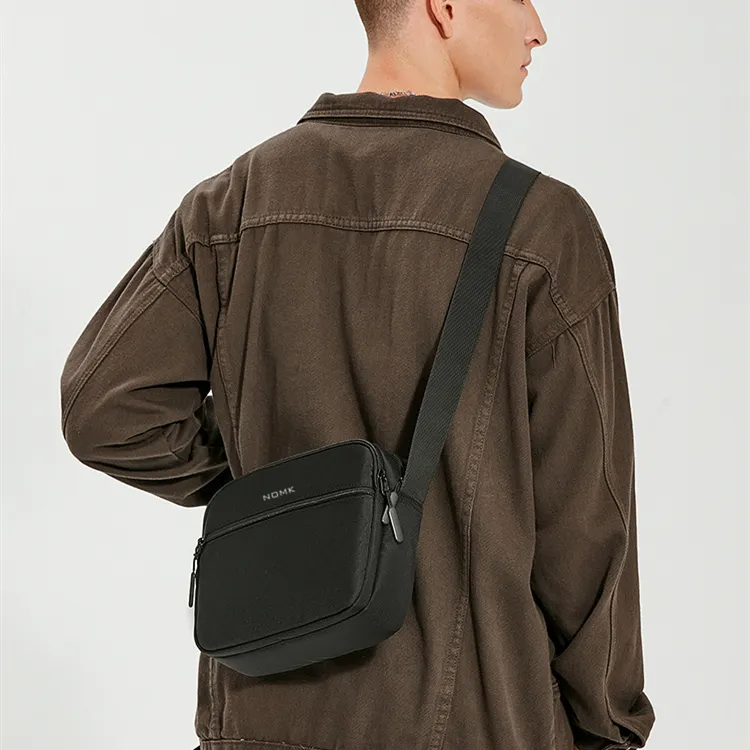 NOMK Oxford Shoulder Bag Crossbody Bag Regular Men's Black-4