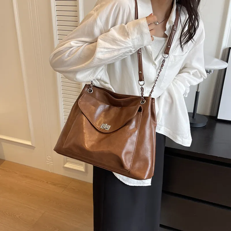 NOMK PU Shoulder Bag Handbag Crossbody Bag Women's Black/Pink/Silver/White/Green/Brown-24