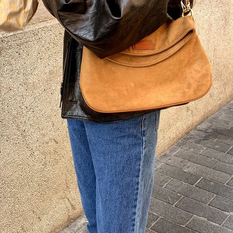NOMK PU Shoulder Bag Shoulder Bag Hobo Bag Regular Women's Caramel-8
