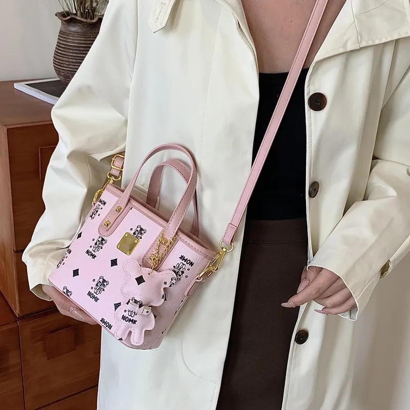 NOMK PU Handbag, Shoulder Bag, Crossbody Bag Women's Black/Ecru/Brown/Pink-31