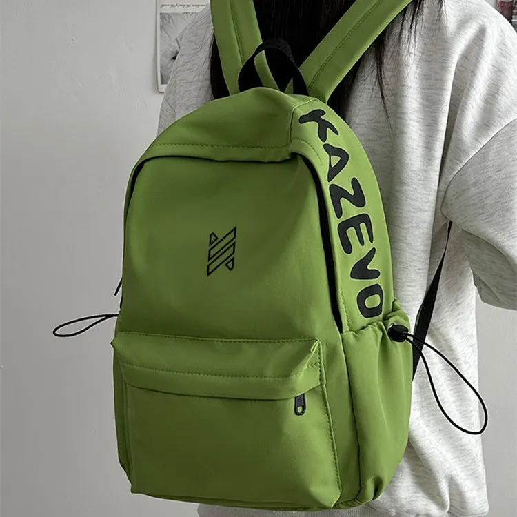 NOMK Nylon Backpack Unisex White/Pink/Black/Red/Green/Orange-18