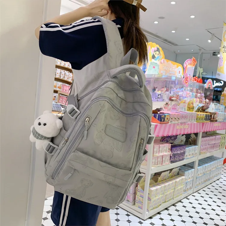 NOMK Nylon Backpack Large Size Unisex Multicolor-4