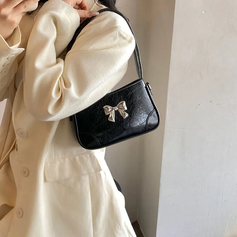 NOMK PU Shoulder Bag, Commute Crossbody Bag Women's Black/Iridescent Silver/Iridescent Gunmetal/Silver-1