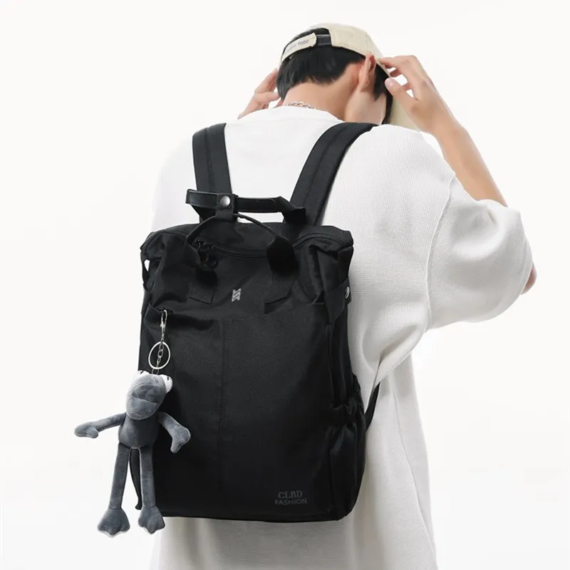 NOMK Oxford Backpack Backpack Backpack Travel Bag Unisex Black/Green/Khaki/Gray-3