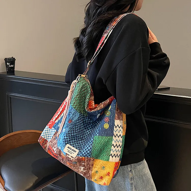 NOMK Canvas Bag Shoulder Bags Women's Multicolor-1