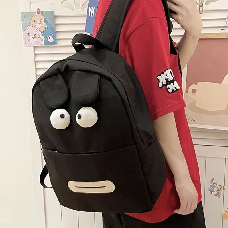 NOMK Canvas Backpack Regular Unisex Black-2
