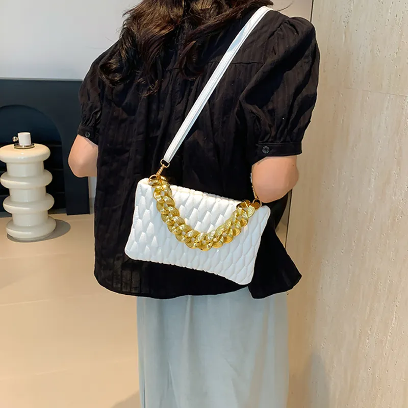 NOMK PU With Synthetic Leather One Shoulder Handbag Women's Black/Red/Brown/White/Gold/Silver-19