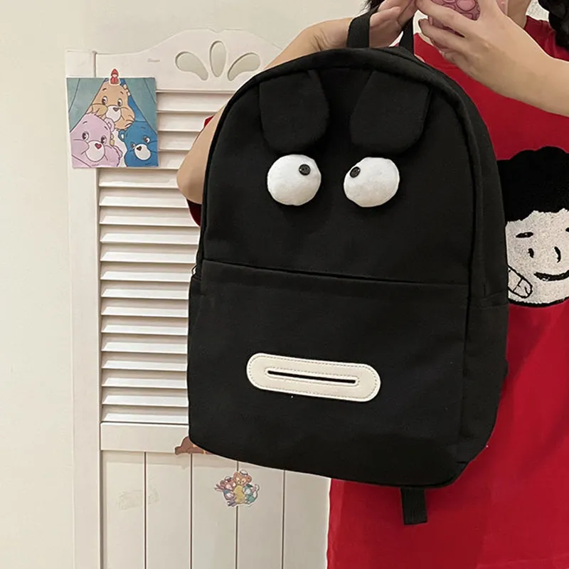NOMK Canvas Backpack Regular Unisex Black-1