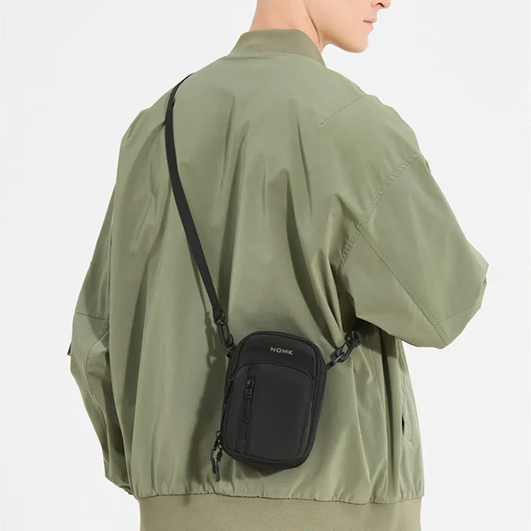 NOMK Oxford Crossbody Bag Men's Black-4