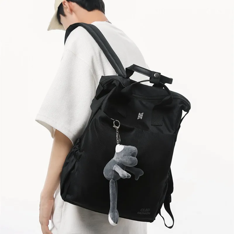 NOMK Oxford Backpack Backpack Backpack Travel Bag Unisex Black/Green/Khaki/Gray-2