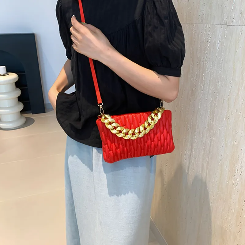NOMK PU With Synthetic Leather One Shoulder Handbag Women's Black/Red/Brown/White/Gold/Silver-7