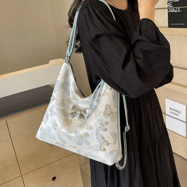NOMK PU Backpack Crossbody Bag Shoulder Bag Backpack Women's Pearlescent White/silver/pink/blue-13