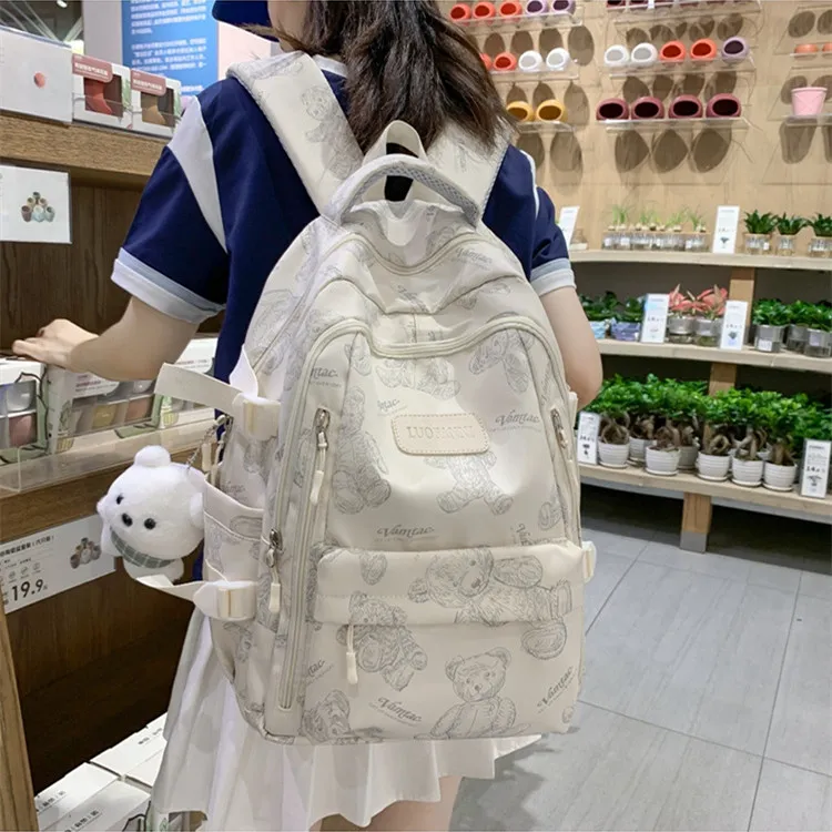 NOMK Nylon Backpack Large Size Unisex Multicolor-15
