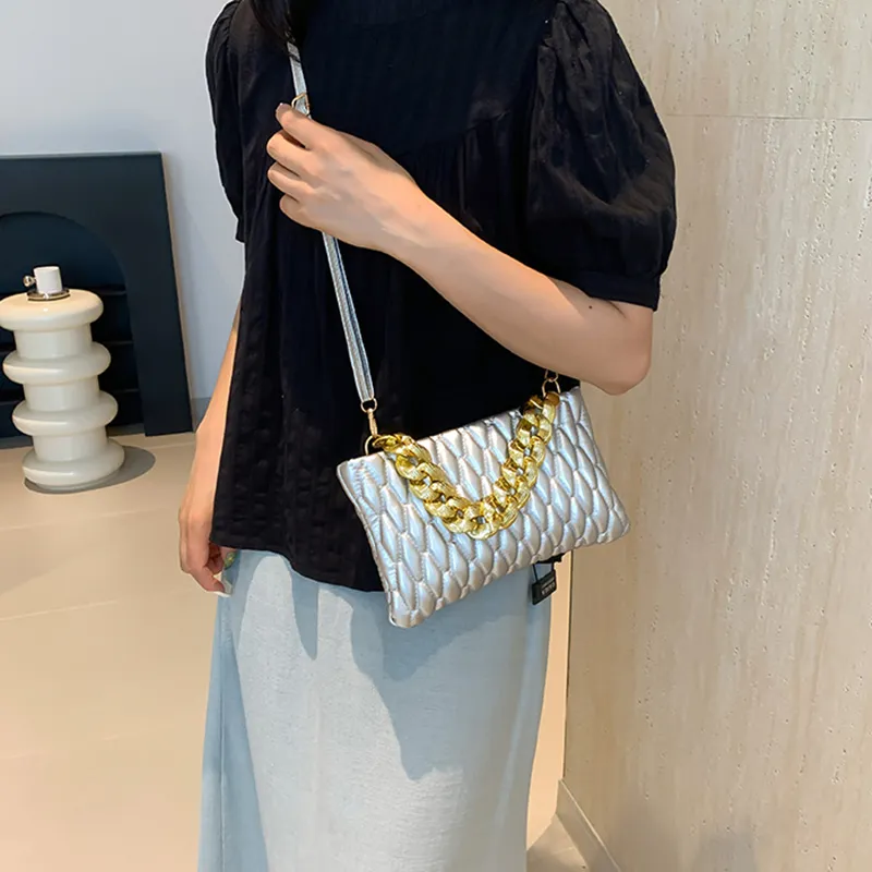 NOMK PU With Synthetic Leather One Shoulder Handbag Women's Black/Red/Brown/White/Gold/Silver-27