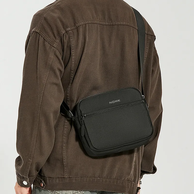 NOMK Oxford Shoulder Bag Crossbody Bag Regular Men's Black-6