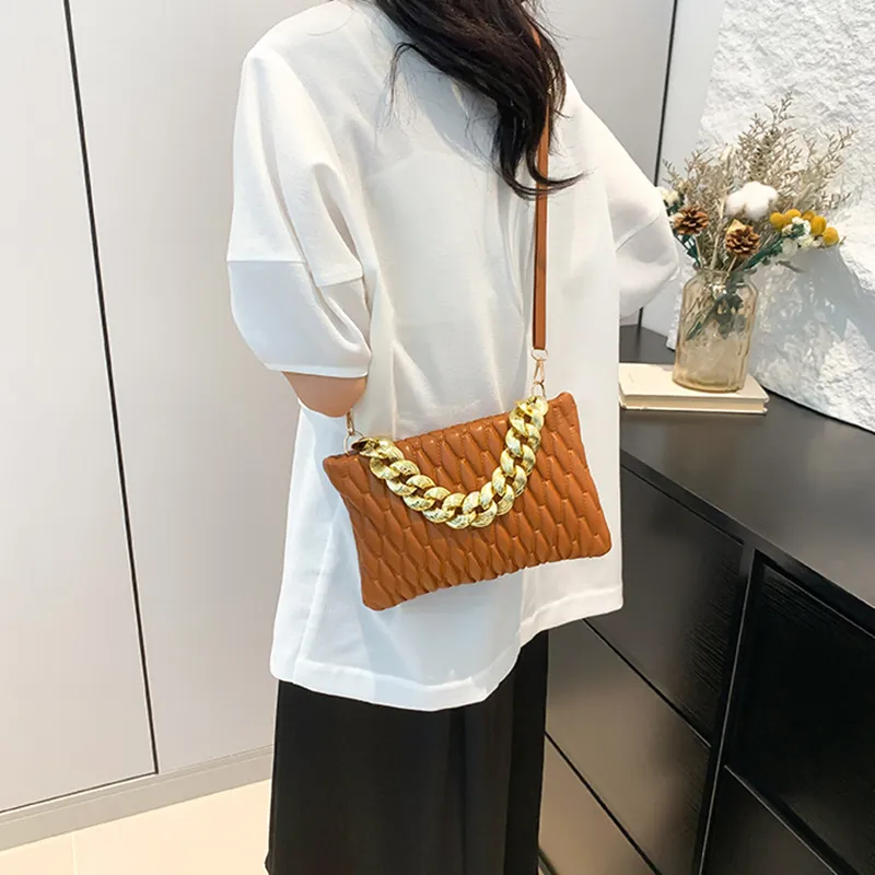 NOMK PU With Synthetic Leather One Shoulder Handbag Women's Black/Red/Brown/White/Gold/Silver-13