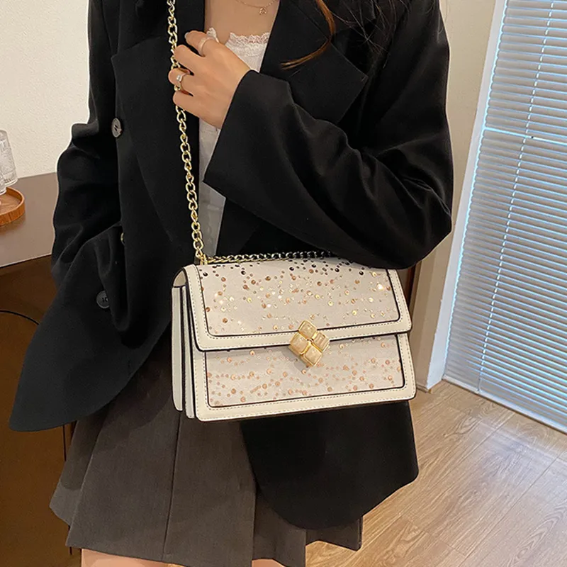 NOMK PU With Synthetic Leather Shoulder Bag, Crossbody Bag Women's Black/White/Light Blue/Dark Blue-7