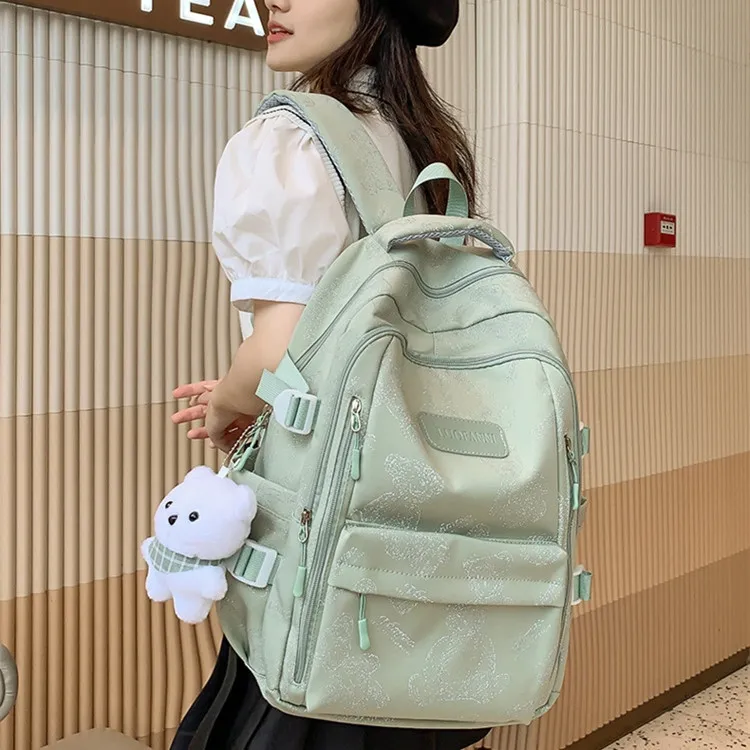 NOMK Nylon Backpack Large Size Unisex Multicolor-11