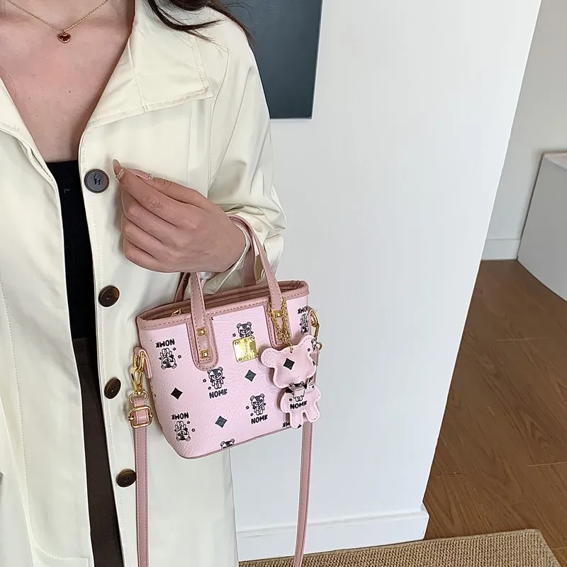 NOMK PU Handbag, Shoulder Bag, Crossbody Bag Women's Black/Ecru/Brown/Pink-30