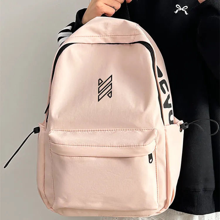 NOMK Nylon Backpack Unisex White/Pink/Black/Red/Green/Orange-7