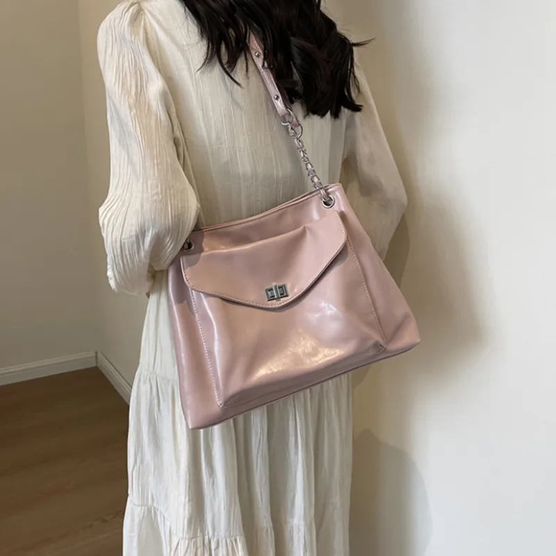 NOMK PU Shoulder Bag Handbag Crossbody Bag Women's Black/Pink/Silver/White/Green/Brown-6