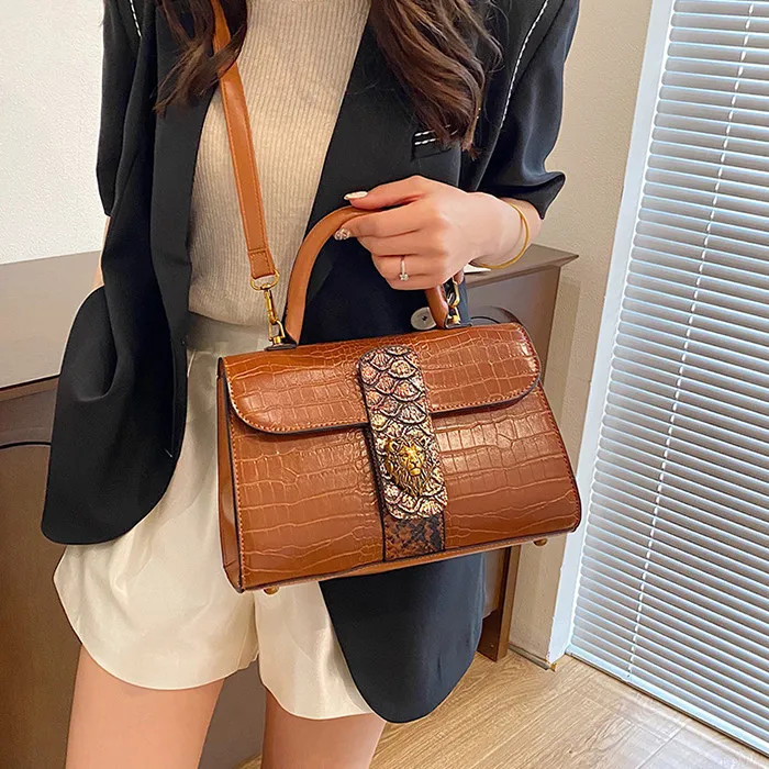 NOMK PU Shoulder Bag, Crossbody Bag, Handbag Regular Women's Black/Green/Brown-20