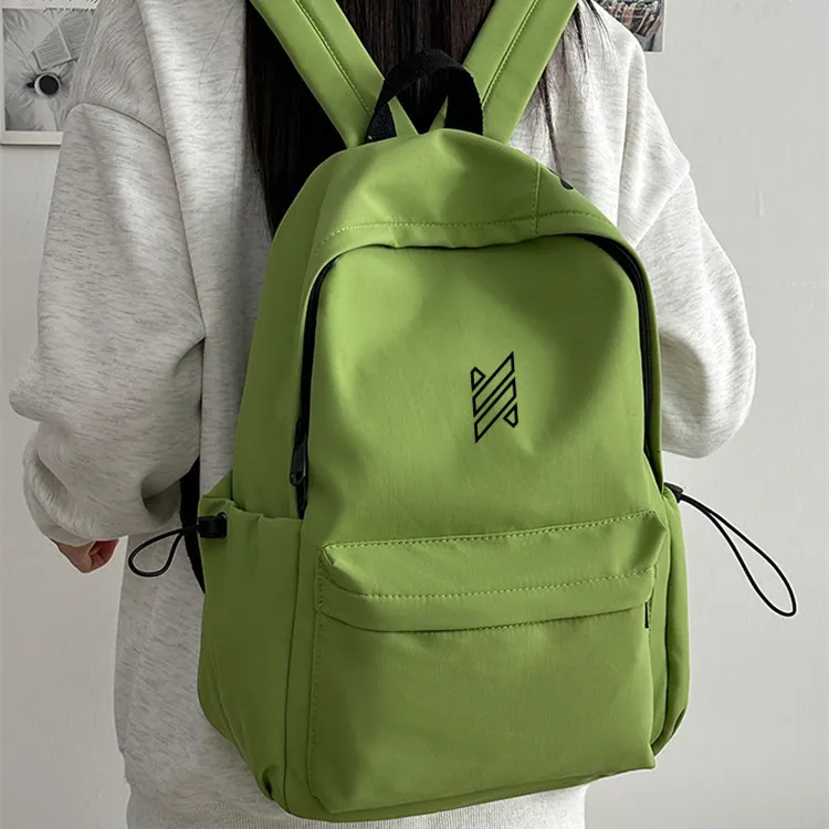 NOMK Nylon Backpack Unisex White/Pink/Black/Red/Green/Orange-19