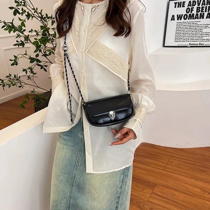 NOMK PU Handbag, Shoulder Bag, Crossbody Bag Women's Ecru/Sakura Pink/Silver/Black-13