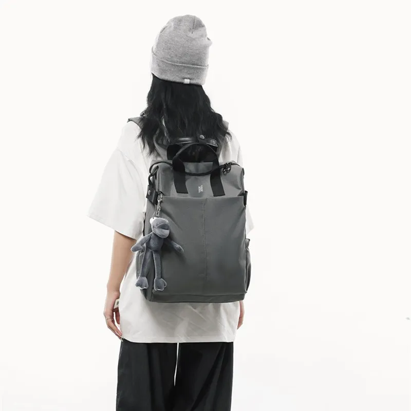 NOMK Oxford Backpack Backpack Backpack Travel Bag Unisex Black/Green/Khaki/Gray-12