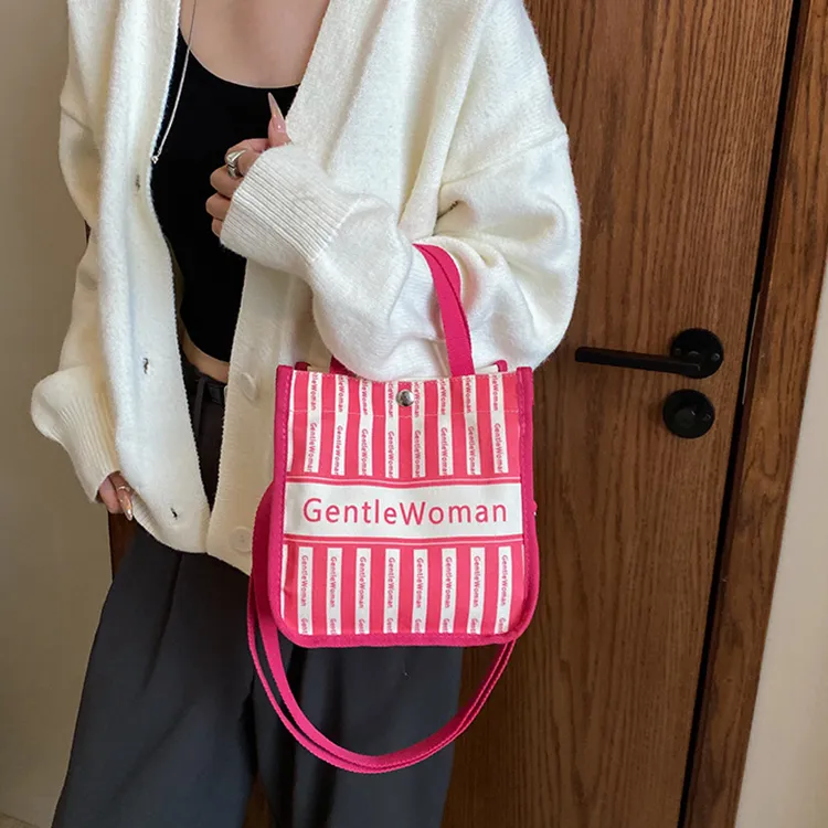 NOMK Canvas Handbag, Crossbody Bag Women's Black/Khaki/Green/Rose/White Letter/Black Letter-13