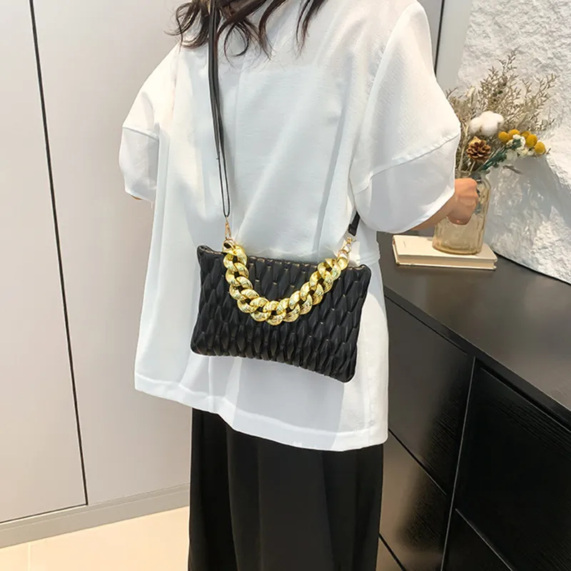 NOMK PU With Synthetic Leather One Shoulder Handbag Women's Black/Red/Brown/White/Gold/Silver-3
