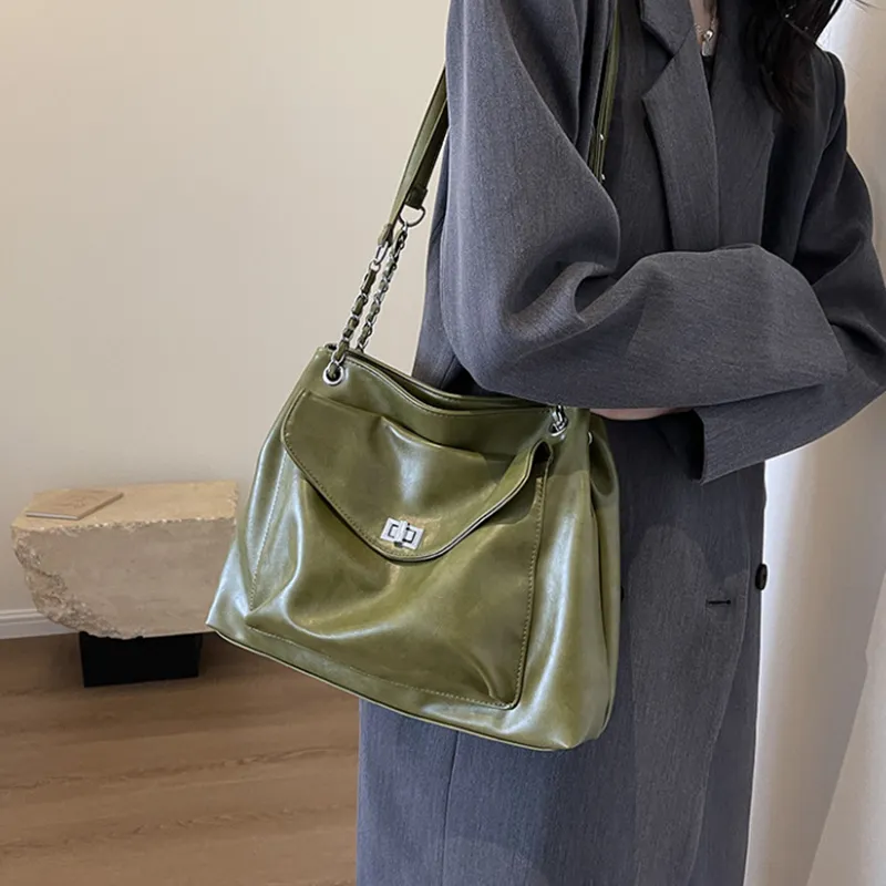 NOMK PU Shoulder Bag Handbag Crossbody Bag Women's Black/Pink/Silver/White/Green/Brown-19
