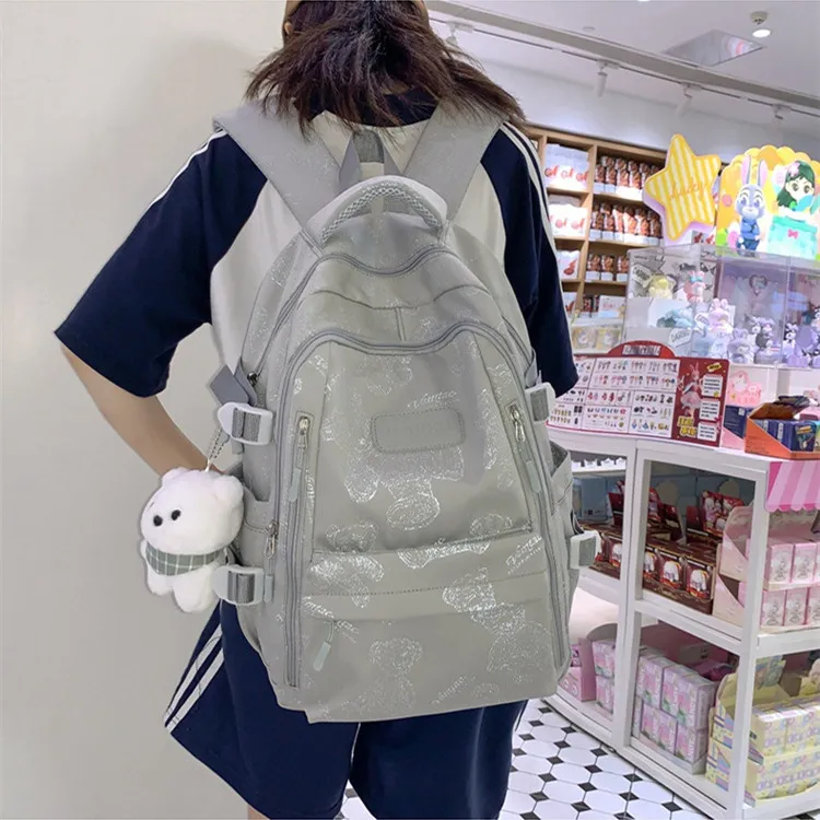 NOMK Nylon Backpack Large Size Unisex Multicolor-5